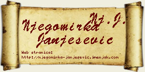 Njegomirka Janješević vizit kartica